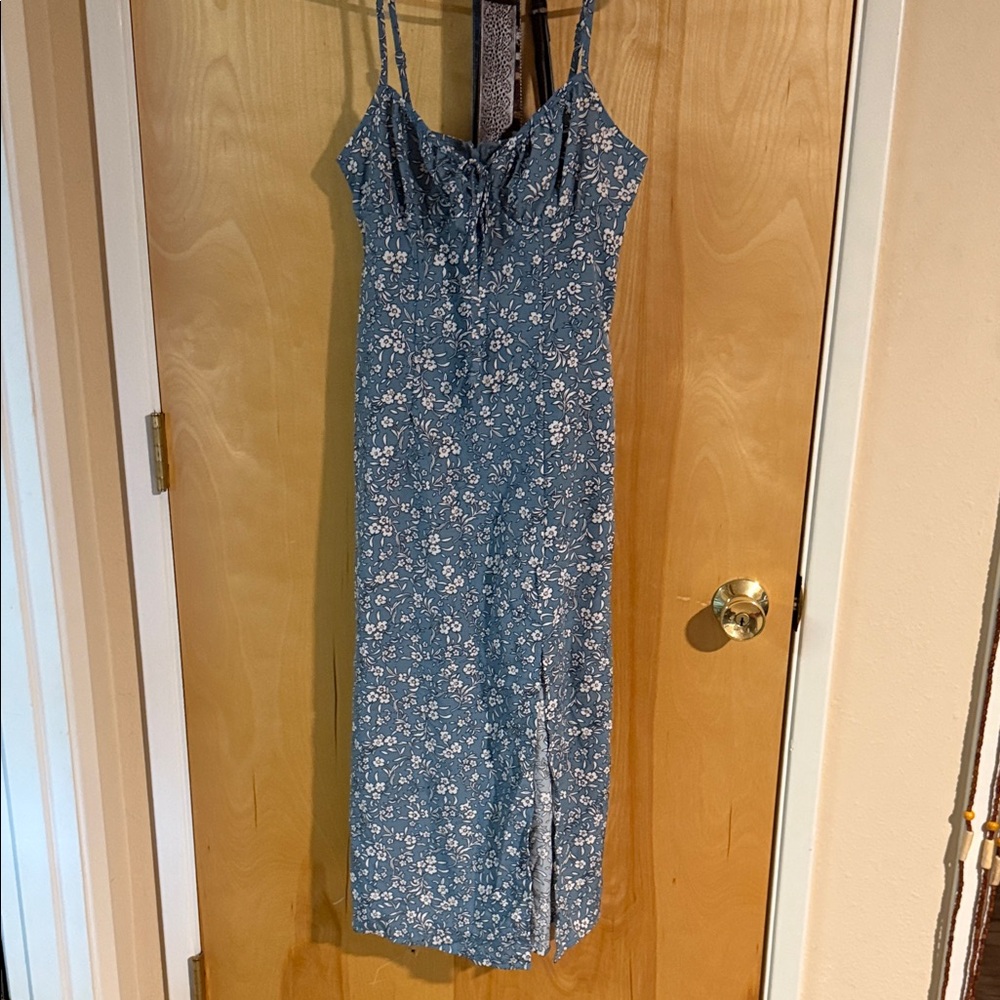 Floral Blue Maxi Dress